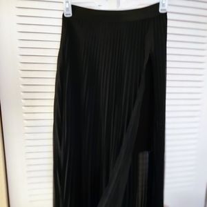 New York and Company, Sheer Long Black Skirt, XS
